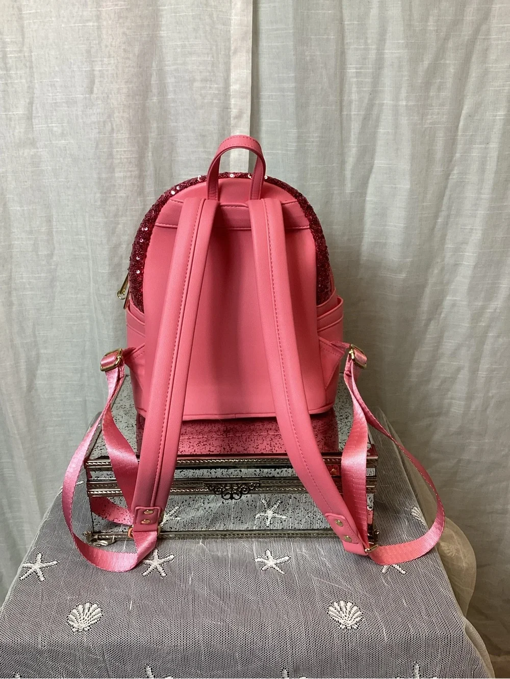 Loungefly X Biltmore Pink Sequin Mini Backpack